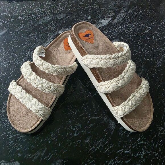 BRAND NEW ROCKET DOG WOMEN'S GREEN ASHLEY STRING BRAID SANDAL - Picture 5 of 16